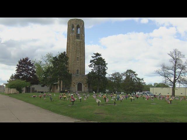 Dozens of Scouts lay 6,000 flags across graves of United States Veterans in Appleton ahead of Memori