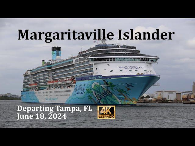 Margaritaville Islander departing Tampa, FL June 18, 2024 in 4K