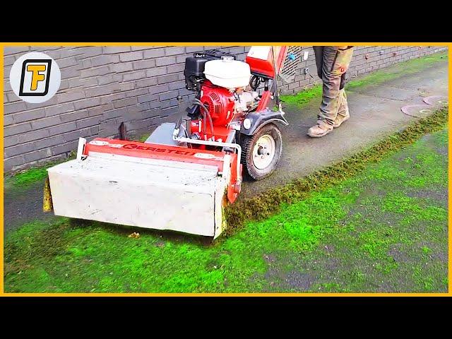 MOSS COVERED STREETS Get Cleaned SPOTLESS! - Satisfying Street Sweeper & Driveway Cleaning Machines