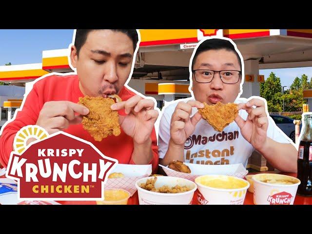 First Time Trying Krispy Krunchy Chicken MUKBANG - Gas Station Fried Chicken