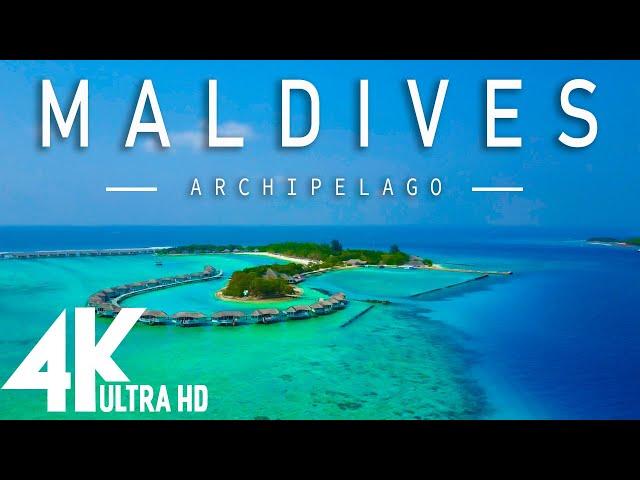 FLYING OVER MALDIVES (4K UHD) - Relaxing Music Along With Beautiful Nature Videos(4K Video Ultra HD)