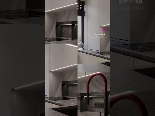 Дизайн кухни.Красота в деталях.#дизайнкухни #дизайнинтерьера #эстетика #минимализм