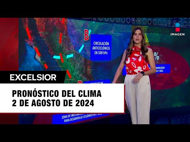 Clima para hoy 2 de agosto de 2024