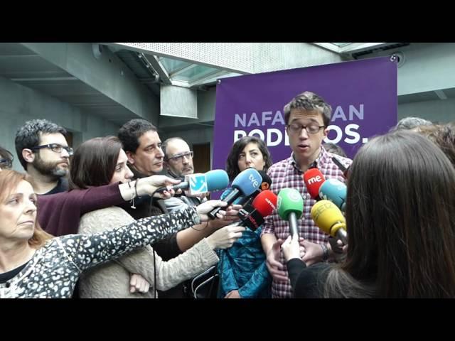 Hay mimbres para crear un gobierno de cambio. Iñigo Errejón en Pamplona