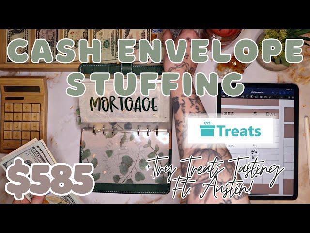 $585 Cash Envelope Stuffing + Try Treats Tasting Ft  Austin & The Pups! | 24 Year Old Budgets