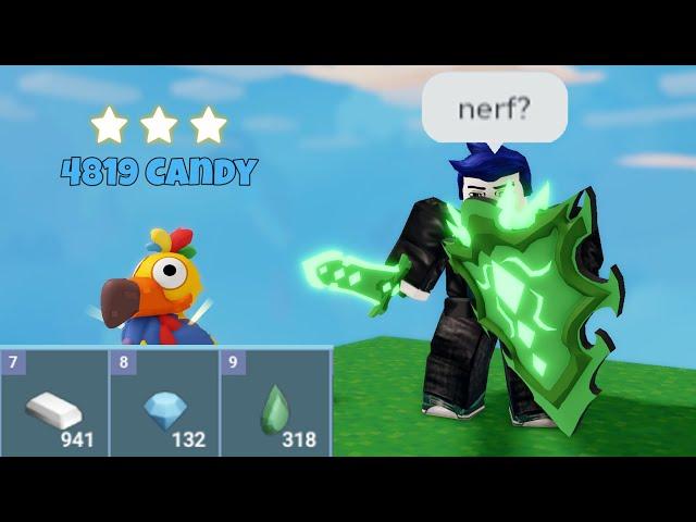 Roblox Bedwars nerfed Lucia.. but it still gave me 420 emeralds!