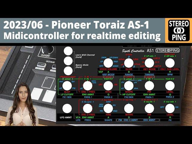 2023/06 - Pioneer Toraiz AS-1 Midicontroller for realtime editing