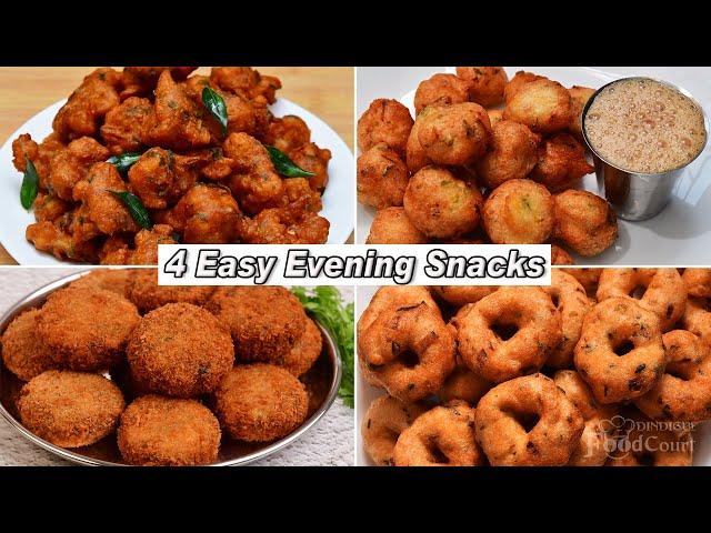 4 Easy Evening Snacks Recipes/ Teatime Snacks/ Snacks Recipes