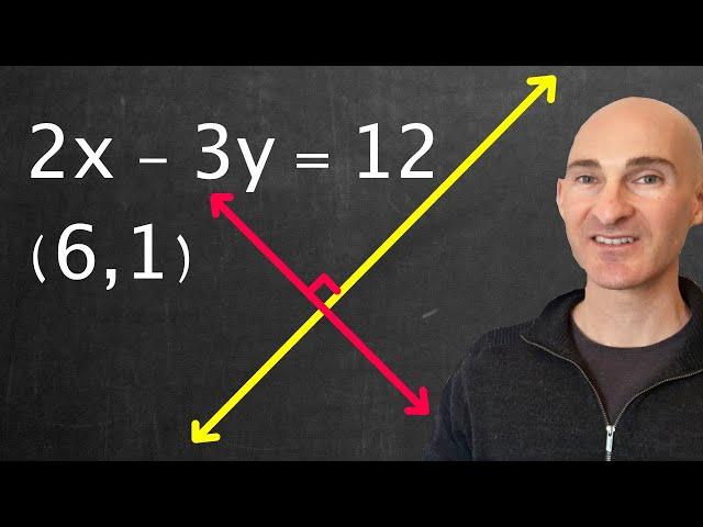 Find Equation of Line Perpendicular to a Line Through a Given Point