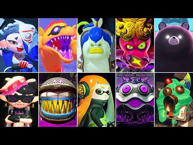 Splatoon 1, 2 & 3 - All Bosses