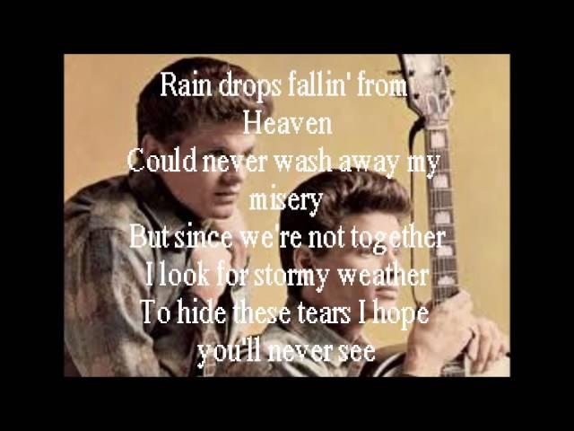 "Crying In The Rain" By: The Everly Brothers (Lyrics)