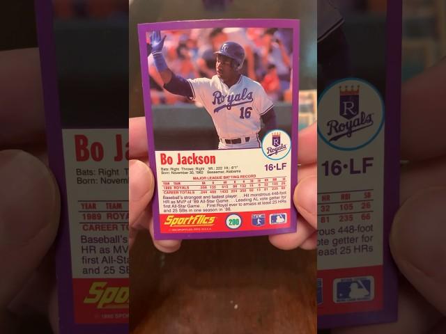 BO JACKSON HIT from 1990 SPORTFLICS! #junkwax #rippingpacks #baseballcards