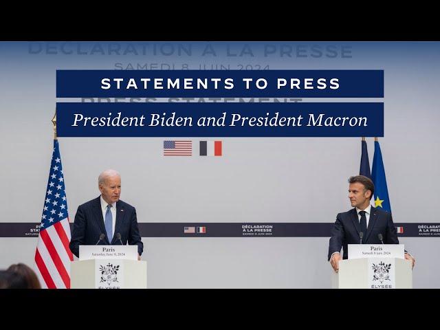 President Biden and President Macron of France Deliver Statements to Press with ASL Interpretation