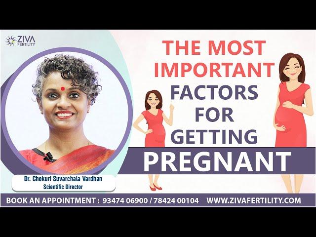 The most important factors for getting pregnant ||  ZIVA Fertility English ||  Dr. C. Suvarchala