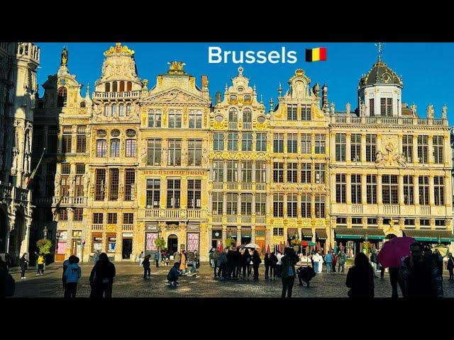  Brussels ( Bruxelles), The heart of Belgium and the capital of Europe. [4K] walking tour.