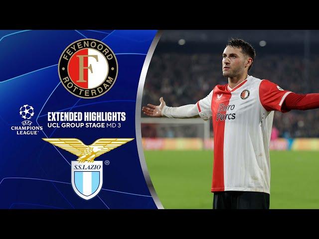 Feyenoord vs. Lazio: Extended Highlights | UCL Group Stage MD 3 | CBS Sports Golazo