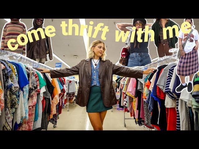 come thrift with me for FALL!! thrifting my pinterest + try on thrift haul