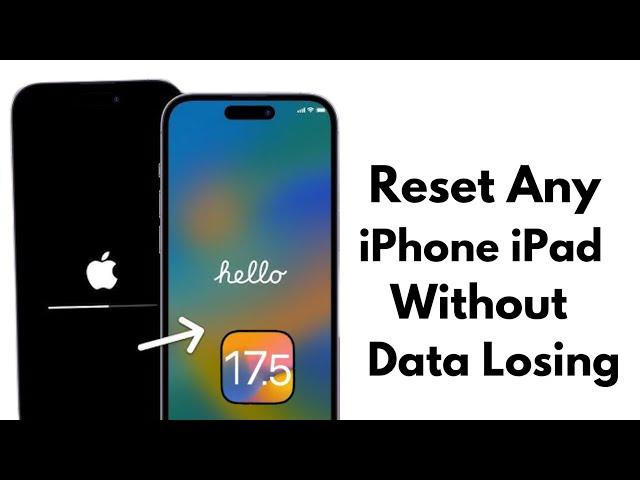 How To Reset iPhone iPad Without Losing Data ! 2024