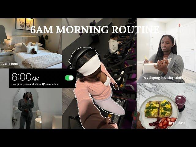 6AM PRODUCTIVE MORNING ROUTINE | becoming Her | Healthy habits | cardio&core exercises | what I eat