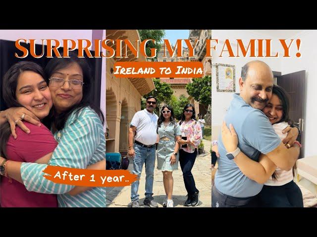 Going Home to Surprise my Family after 1 year  | Watch Their Reactions| Ireland to India #surprise