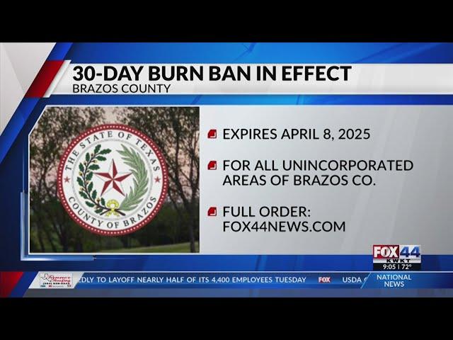 Brazos County commissioners enact burn ban