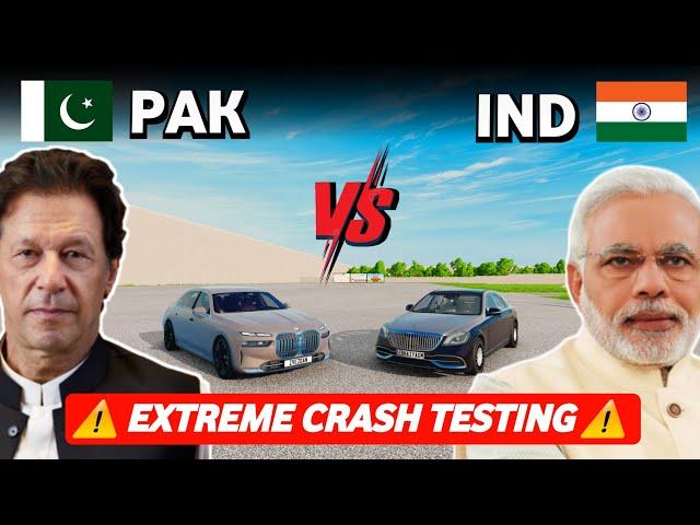 IND Prime Minister Car VS PAK Prime Minister Car | Crazy crash Testing - BeamNG