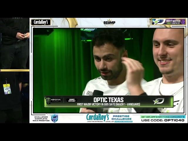 Post Game Interview With the Champs OpTic Texas! 