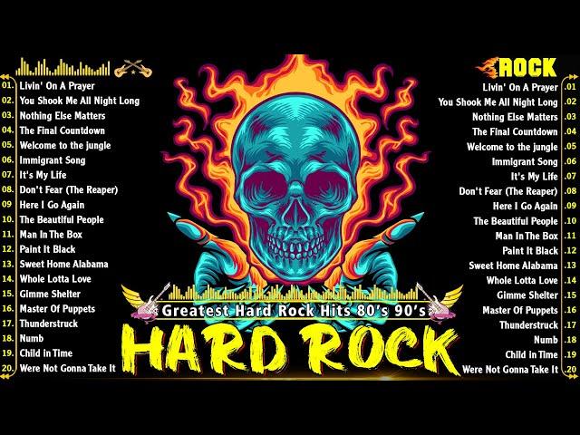 Top 100 Classic Hard Rock Songs Of All Time  Metallica, Bon Jovi, Nirvana, Guns N' Roses, ACDC