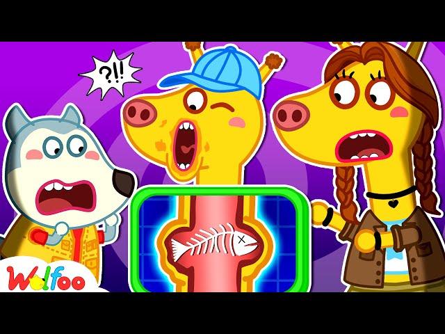 Help! Fish Bone Gets Stuck in My Throat | Safety Tips For Kids | Wolfoo Channel New Episodes