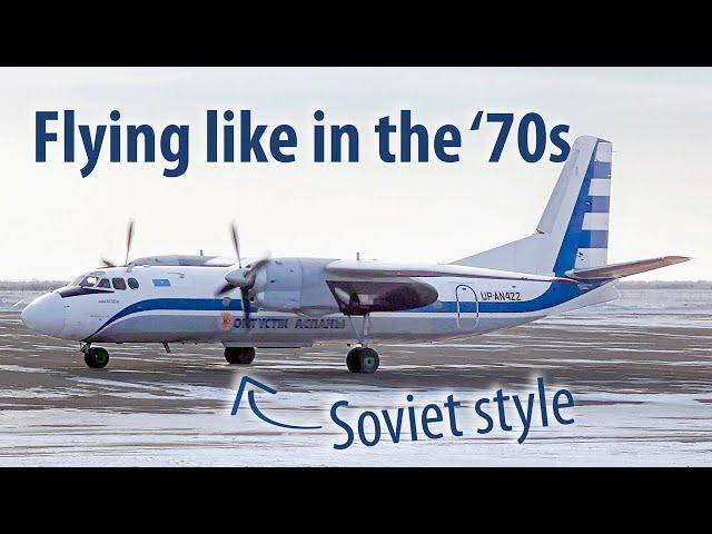 Flying onboard 54 YEAR OLD Antonov 24B in Kazakhstan! | Southern Sky | Zhezkazgan - Karaganda