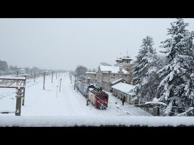 Trenuri prin zăpadă - Comănești - 11.01.2019