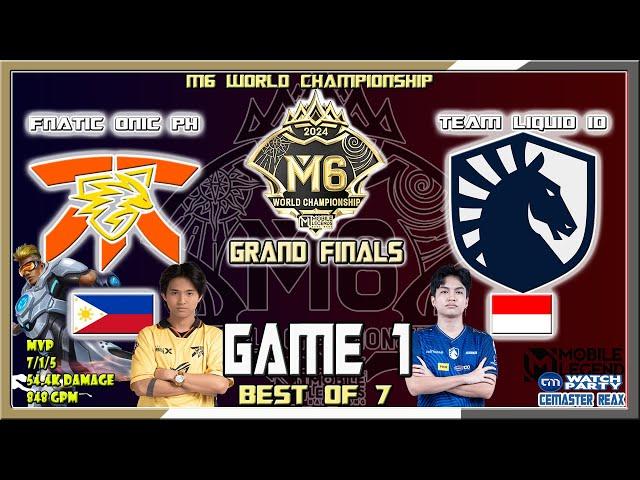 FNATIC ONIC PH vs TEAM LIQUID ID Game 1 | GRAND FINALS | FNOP vs TLID Game 1 | M6 World Championship