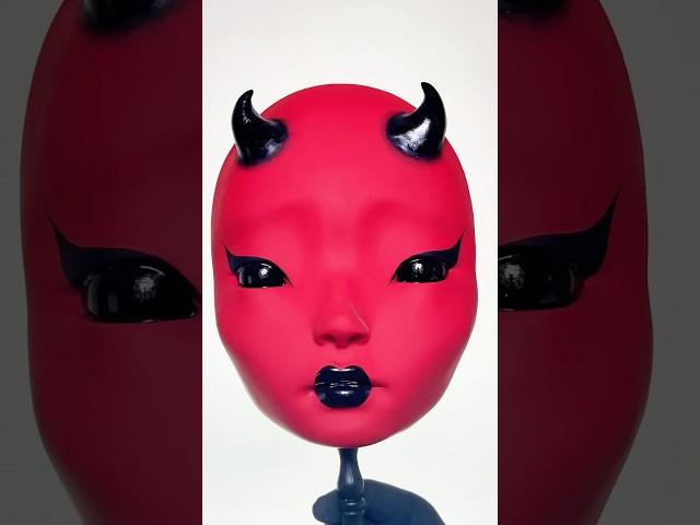 The Devil's in the Details  #pidgindoll #dollmask #devil #devildoll #masks #art #handmade #masks