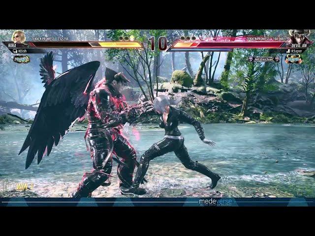 Devil Jin | R3aper vs Nina Williams | KDish #tekken8 #esports #deviljin #ninawilliams  #gaming