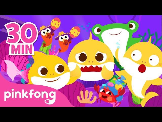 Sad, Happy and Surprised Baby Shark | Sing Along with Baby Shark | Compilation | Pinkfong Kids Songs