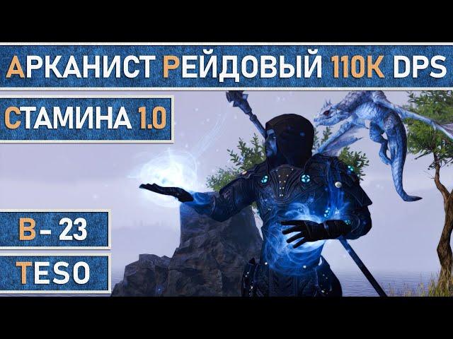 TESO: Necrom - Мастер рун (Arcanist) | 110к dps | Стамина | Для рейдов - топ контент | 2 панели