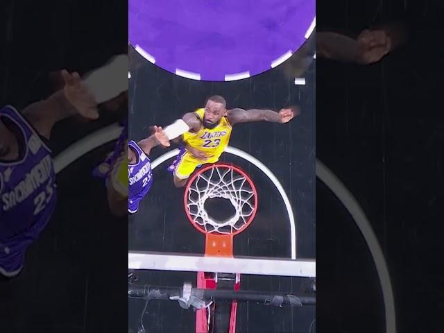 LeBron James' INSANE chase down block and score #lakers