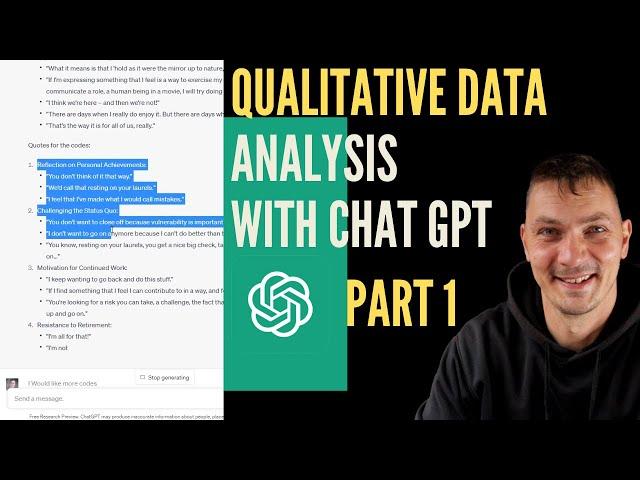 Thematic analysis with ChatGPT | PART 1- Coding qualitative data with ChatGPT