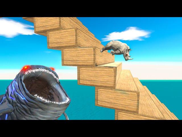 GO DOWN the STAIRS and CROSS the NARROW BRIDGE - Animal Revolt Battle Simulator