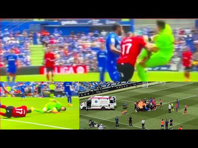 David Soria Injury Video | Pray for David Soria, Getafe vs Mallorca (2-1)