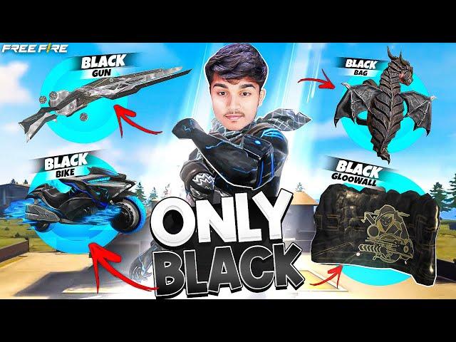 Free Fire But ONLY BLACK !! in Old Peak   Solo Vs Squad - Garena Free Fire