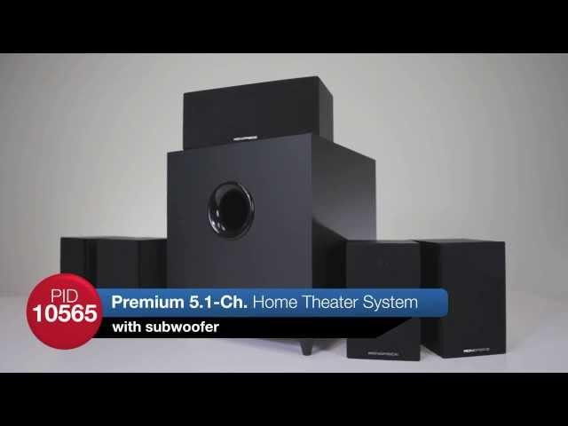 Monoprice Premium 5.1 Surround Sound Home Theater with Subwoofer