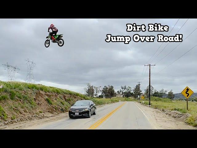 Dirt Bike Road Jump Over Highway - Buttery Vlogs Ep187