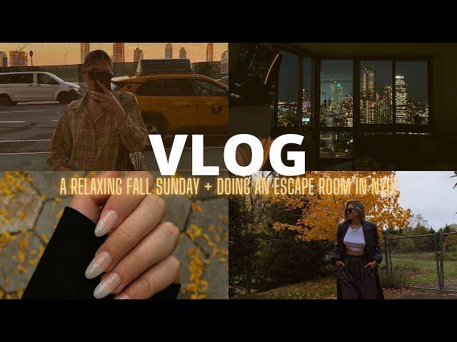 NYC vlog  a relaxing fall Sunday + doing an Escape Room in NYC!