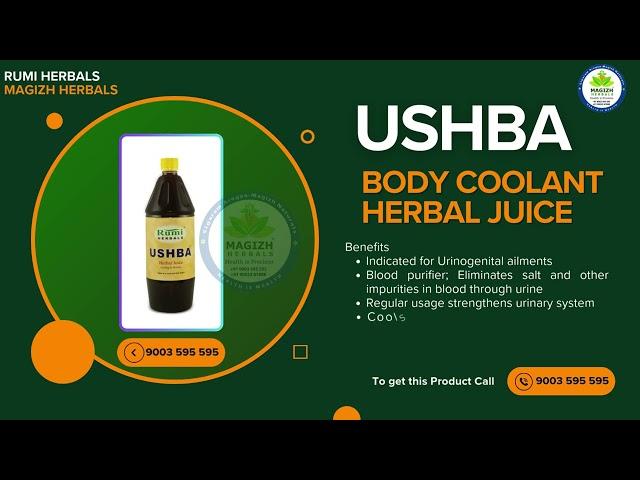 Ushba Body Coolant Herbal Juice Rumi Ushba | RUMI HERBALS  | 90035 95595