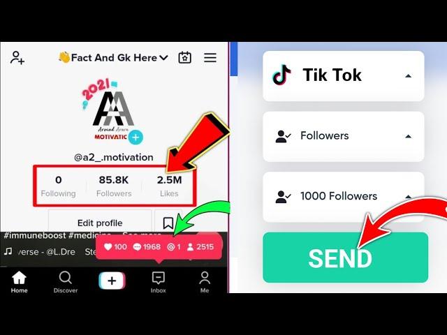 🟡Get Free 10k Likes ️ Followers In 5 Minutes|| Free Tiktok Followers Hack 2023 ||Free TikTok Likes