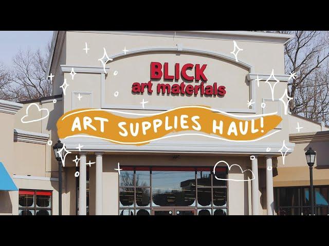 Art supplies haul (Blick Art Materials)