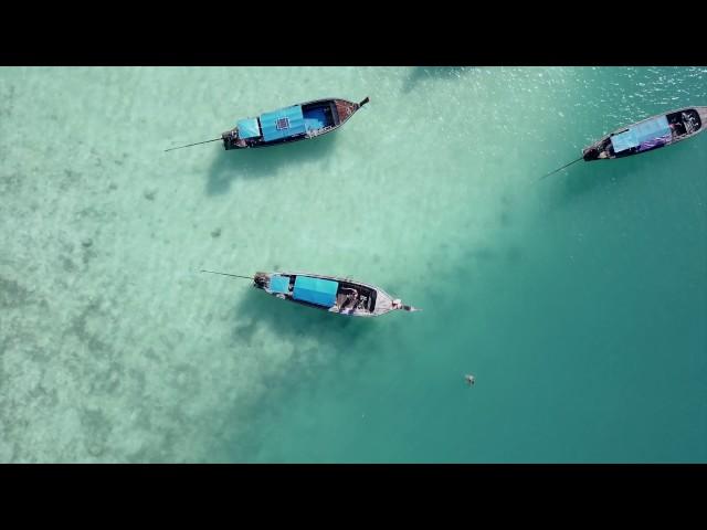 Dronie in Pileh Lagoon, Phi Phi Island, Thailand