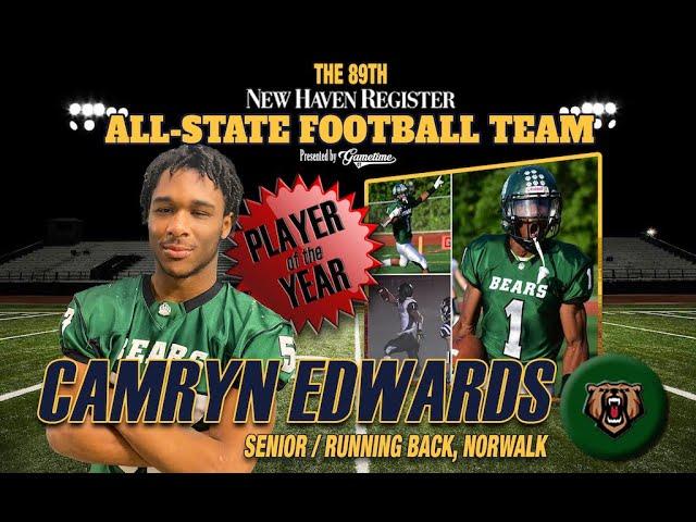 POY Norwalk's Cam Edwards — 89th New Haven Register All-State Football RB