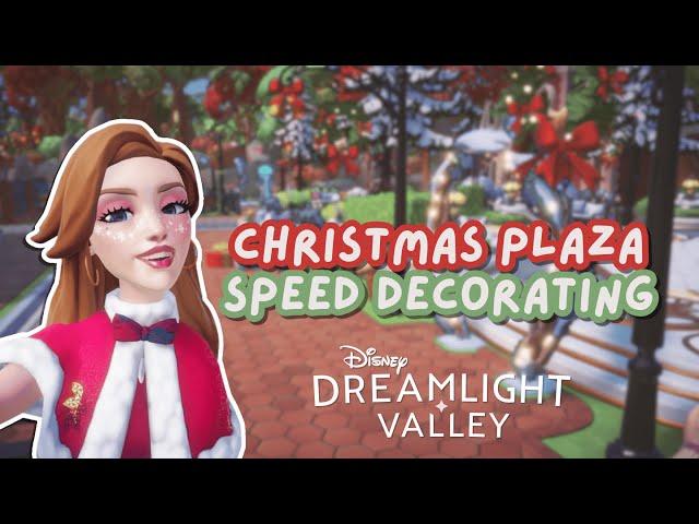 CHRISTMAS PLAZA  // Disney Dreamlight Valley // Speed Decorating